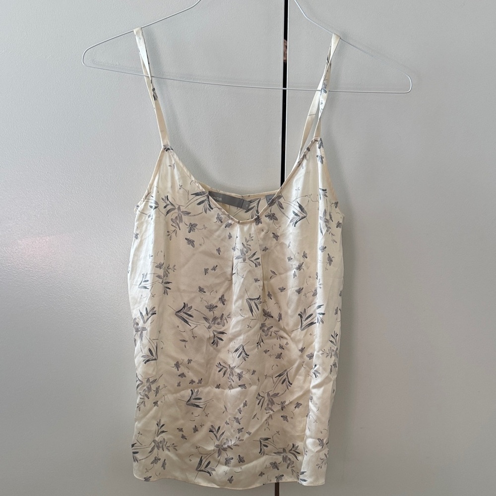 Vince Silk Cream Floral Camisole